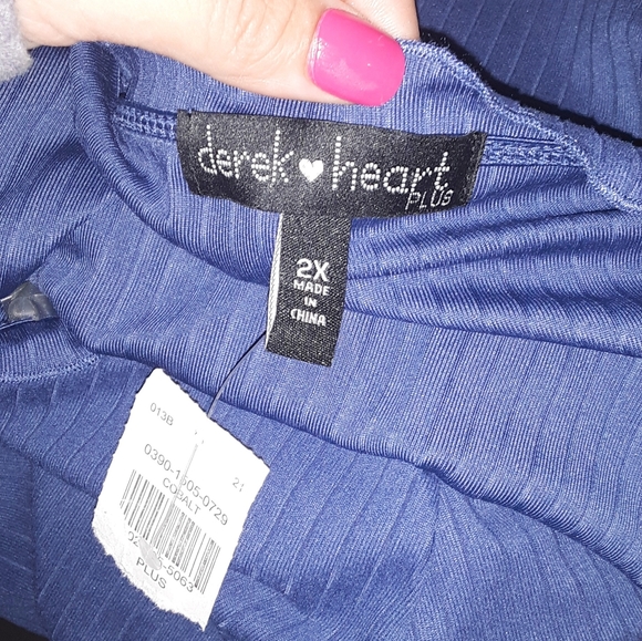 New Plus Size Ribbed Bodycon Dress - Picture 3 of 5